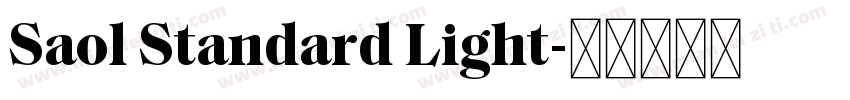 Saol Standard Light字体转换